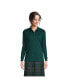 Фото #1 товара Women's School Uniform Long Sleeve Interlock Polo Shirt