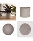 Фото #2 товара Mathers Round Plastic Planter with Saucer Tray Pebble Stone, 8in