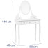 Фото #7 товара Toaletka kosmetyczna z lustrem 5 szufladami taboretem 80 x 40 x 140 cm - biała