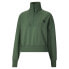 Фото #1 товара Puma Infuse Oversized Half Zip Sweatshirt Womens Green 53968825