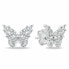 Фото #1 товара Dazzling silver Butterfly earrings with zircons EA1057W