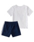 Baby Boys Graphic Cotton T-shirt and 3-Stripe Shorts, 2 Piece Set