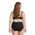 Фото #7 товара Plus Size Twist Front Underwire Bikini Swimsuit Top Adjustable Straps