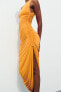 Фото #2 товара Приталенное платье из полиамида с драпировкой ZARA