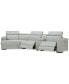 Фото #29 товара Jenneth 4Pc Leather Cuddler Sectional with 2 Power Recliners, Created for Macy's