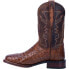 Фото #3 товара Dan Post Boots Kingsly Caiman Square Toe Cowboy Mens Brown Dress Boots DP4807