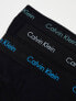 Фото #3 товара Calvin Klein cotton stretch briefs 3 pack in black with coloured logo