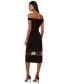 ფოტო #2 პროდუქტის Women's Mesh-Panel Midi Dress