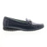 Фото #1 товара David Tate Sable Womens Blue Extra Wide Leather Slip On Loafer Flats Shoes 9.5