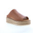 Фото #2 товара Diba True Ab Igail 33620 Womens Brown Leather Slip On Platform Sandals Shoes