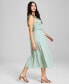 Фото #3 товара Women's Tonal Stripe Smocked Sleeveless Midi Dress, Created for Macy's