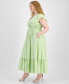 Фото #3 товара Plus Size Gingham A-Line Dress