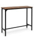 Фото #1 товара 48 Inch Industrial Pub Dining Table with Steel Frame-Rustic Brown