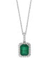 Brasilica by EFFY® Emerald (1-3/8 ct. t.w.) and Diamond (1/4 ct. t.w.) Pendant Necklace in 14k Gold or 14k White Gold, Created for Macy's