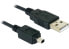 Фото #1 товара Delock Camera cable USB-B mini 4pin > USB-A 1,5m male-male - 1.5 m - Mini-USB B - USB A - Male/Male - Black