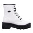 Фото #1 товара Lugz Dutch WDUTCHV-135 Womens White Synthetic Lace Up Casual Dress Boots