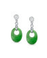 Фото #2 товара Cерьги Bling Jewelry Green Jade Fortune Circle