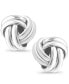 ფოტო #3 პროდუქტის Double Love Knot Stud Earrings in Silver or 18k Gold Over Silver, Created for Macy's