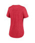 Фото #2 товара Women's Heather Red Los Angeles Angels Touch Tri-Blend T-shirt