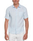 ფოტო #1 პროდუქტის Men's Dobby Short Sleeve Button-Front Striped Shirt