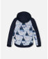 ფოტო #3 პროდუქტის Big Boys Two Piece Snowsuit Navy Blue Watercolor Pine Print