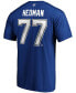 Фото #3 товара Men's Victor Hedman Blue Tampa Bay Lightning Authentic Stack Name and Number T-shirt