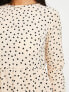 Женское повседневное платье ASOS DESIGN Petite Gestuftes, langärmliges Midi-Hängerkleid in Beige mit Punktemuster BEIGE SPOT, US 2 - фото #5