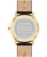 ფოტო #3 პროდუქტის Unisex Elliot Black Leather Strap Watch, 40mm