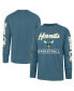 Фото #1 товара Men's Teal Charlotte Hornets 2023/24 City Edition Triplet Franklin Long Sleeve T-shirt