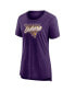 Фото #3 товара Women's Heathered Purple Los Angeles Lakers True Classics Tri-Blend T-shirt