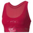 Puma Mid Impact Fashion Luxe Ellavate Sports Bra Womens Red Casual 52060433