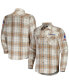 Фото #1 товара Men's NFL x Darius Rucker Collection by Tan New England Patriots Flannel Long Sleeve Button-Up Shirt