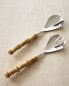 Salad cutlery set with bamboo handle (set of 2)