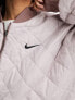 Nike reversible varsity bomber jacket in smokey mauve