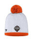 Фото #2 товара Women's White, Black Philadelphia Flyers 2024 NHL Stadium Series Pom Knit Hat