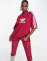 Фото #2 товара adidas Originals 'centre stage' trefoil t-shirt in maroon