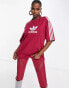 Фото #1 товара adidas Originals 'centre stage' trefoil t-shirt in maroon