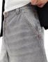 Bershka skater fit jeans in washed grey