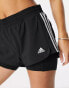 Фото #2 товара adidas Training Pacer 2 in 1 shorts in black