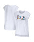 ფოტო #1 პროდუქტის Women's White New England Patriots Greetings From Muscle T-shirt