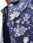 Фото #2 товара Lee eisenhower floral print denim harrington jacket in mid blue