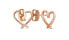 Emery Rose Gold Heart Minimalist Bronze Earrings