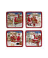 Фото #1 товара Santa's Workshop 4 Piece Canape Plate Set