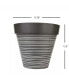 Gardener Select Wide Rim Planter Grey & White 13.78" D x 12.5" H