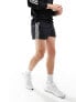 Фото #1 товара adidas Swim 3 stripe shorts in black