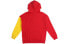 Li-Ning AWDNB95-3 Paris Fashion Week Hoodie for Couples, Red-Yellow Combination, Fashionable Outerwear