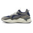 Фото #5 товара Puma RsX Suede Lace Up Mens Blue, Grey Sneakers Athletic Shoes 39117613