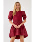 Фото #4 товара Women's High Low Knit Combo Dress