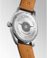 ფოტო #3 პროდუქტის Men's Automatic Spirit Stainless Steel Chronometer Brown Leather Strap Watch 42mm