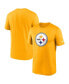 Фото #1 товара Men's Gold Pittsburgh Steelers Legend Logo Performance T-shirt